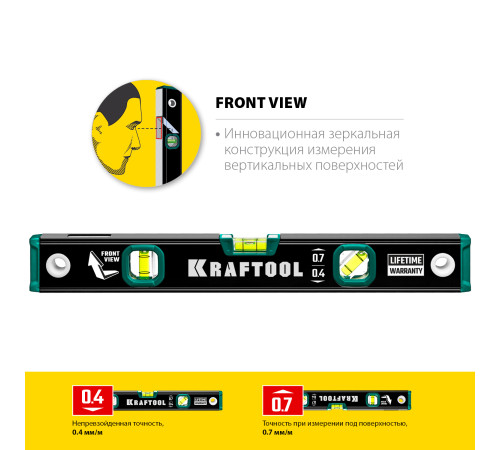KRAFTOOL 400 мм, с зеркальным глазком, уровень (34781-40) купить  в Сочи