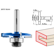 ЗУБР 50.8 x 6 мм, хвостовик 8 мм, фреза горизонтально-пазовая, Профессионал (28757-50.8-6)