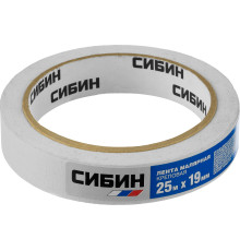 СИБИН 19 мм х 25 м, креповая, малярная лента (12111-19)