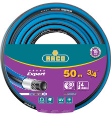 RACO EXPERT, 3/4″, 50 м, 30 атм, четырёхслойный, армированный, поливочный шланг (40302-3/4-50) RACO EXPERT, 3/4″, 50 м, 30 атм, четырёхслойный, армированный, поливочный шланг (40302-3/4-50)
