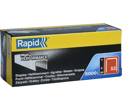 RAPID тип 53 (A/10/JT21), 5000 шт, 4 мм, узкие скобы (23808700) купить  в Сочи