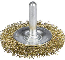 STAYER 50 мм, витая стальная латунированная проволока 0.3 мм, щетка дисковая для дрели, Professional (35114-050)
