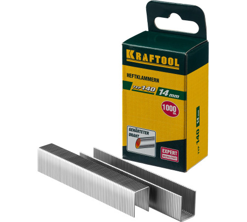 KRAFTOOL тип 140 (G/11/57) 14 мм, 1000 шт, калибр 20GA, скобы для степлера (31680-14) купить в Сочи KRAFTOOL тип 140 (G/11/57) 14 мм, 1000 шт, калибр 20GA, скобы для степлера (31680-14) купить в Сочи
