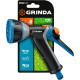 GRINDA BM-8, 8 режимов, курок сзади, металлический с TPR, поливочный пистолет, PROLine (8-427339) купить в Сочи