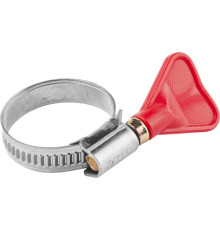 ЗУБР Бабочка, 20 - 32 мм, накатная лента 9 мм, 2 шт, нержавеющий хомут, Профессионал (37835-20-32)