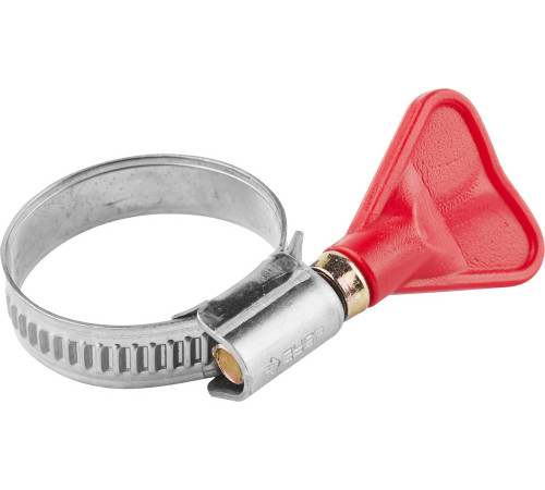 ЗУБР Бабочка, 20 - 32 мм, накатная лента 9 мм, 2 шт, нержавеющий хомут, Профессионал (37835-20-32) купить  в Сочи