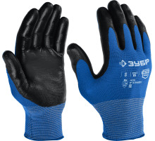 ЗУБР МЕХАНИК, S (7), перчатки с нитриловым покрытием, маслобензостойкие, 15 класс, Профессионал (11276-S)