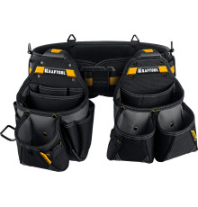 KRAFTOOL KBS-3L пояс монтажника, в комплекте: пояс монтажника и 2 большие сумки (38761)