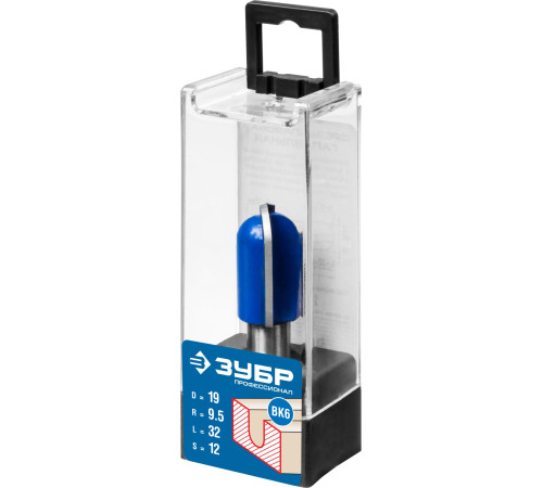 ЗУБР 19 x 32 мм, радиус 12.7 мм, фреза пазовая галтельная, Профессионал (28751-19-32) купить  в Сочи