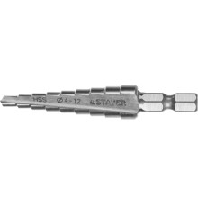 STAYER 4-12 мм, 9 ступеней, сталь HSS, ступенчатое сверло (29660-4-12-9)