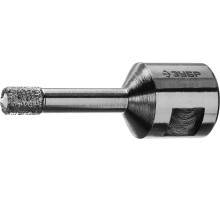 ЗУБР АВК, d 6 мм, (М14, 15 мм кромка), вакуумная алмазная коронка, Профессионал (29865-06-M14)