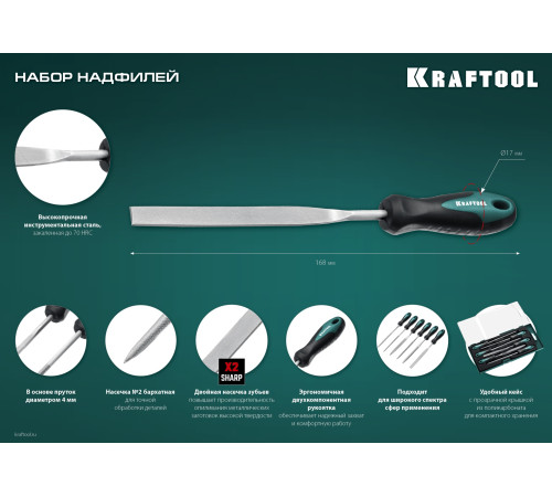 KRAFTOOL 6 шт, 160 мм, набор надфилей (16030-6) купить в Сочи KRAFTOOL 6 шт, 160 мм, набор надфилей (16030-6) купить в Сочи