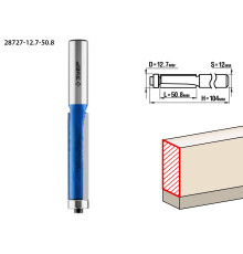 ЗУБР 12.7 x 50.8м. хвостовик 12 мм, фреза кромочная с нижним подшипником, Профессионал (28727-12.7-50.8)