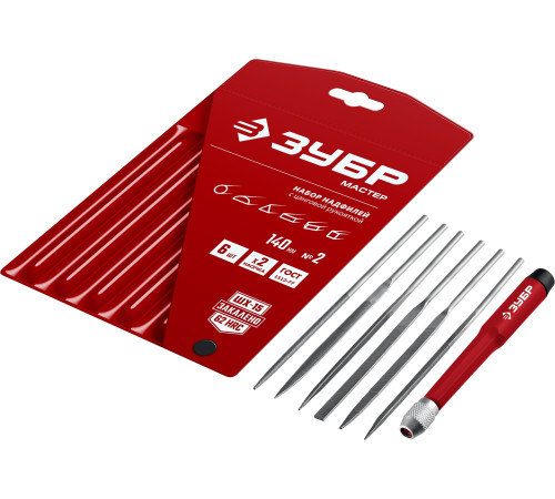 ЗУБР 6 шт, 140 мм, набор надфилей (16053-H6) купить  в Сочи