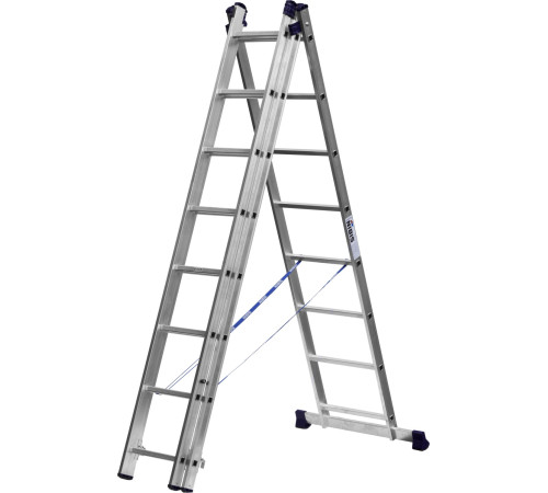 СИБИН 8 ступеней, со стабилизатором, алюминиевая, трехсекционная лестница (38833-08) купить  в Сочи