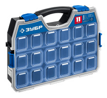 ЗУБР АМУР-11, 462 х 365 х 92 мм, Пластиковый органайзер со съемными лотками (38042-11)