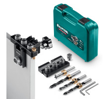 KRAFTOOL Woodsniper 101, ″3-в-1″ кондуктор для эксцентриковых стяжек и шкантов (30072)