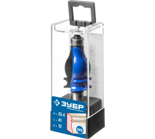 ЗУБР 25.4 x 41 мм, хвостовик 12 мм, фреза кромочная фигурная №5, Профессионал (28716-25.4) купить  в Сочи