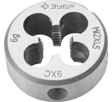 ЗУБР М12 x 1.5 мм, сталь 9ХС, плашка круглая ручная (4-28022-12-1.5)