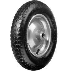 СИБИН СК-3, 3.25″ х 360 мм, для тачек (арт. 39905, 39909, 39992, 39994), стальной диск, подшипник - 25,4 мм, пневматическое колесо (39910-3)