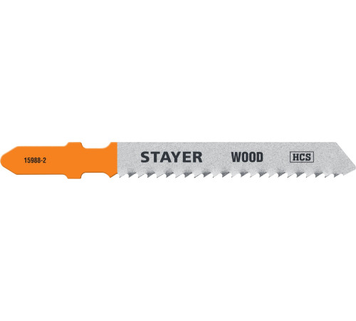 STAYER T119B, T-хвост., HCS сталь, по дереву/фанере/ДСП, шаг зуба 2 мм (12TPI), раб. длина 50 мм, 2 шт, полотна для лобзика, Professional (15988-2) купить в Сочи STAYER T119B, T-хвост., HCS сталь, по дереву/фанере/ДСП, шаг зуба 2 мм (12TPI), раб. длина 50 мм, 2 шт, полотна для лобзика, Professional (15988-2) купить в Сочи