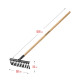 GRINDA GS-12 WOOD, 385 х 95 х 1300 мм, 12 витых зубцов, углеродистая сталь, антикор. покрытие, черенок дерев. высш. сорт, садовые грабли(39581-12) купить в Сочи