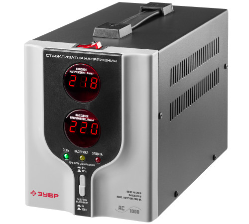 ЗУБР 1000ВА, 1 кВт, автоматический стабилизатор напряжения, Профессионал (59375-1) купить  в Сочи