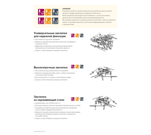 RAPID 4.8 х 18 мм, 50 шт, нержавеющая заклепка (5000397) купить в Сочи RAPID 4.8 х 18 мм, 50 шт, нержавеющая заклепка (5000397) купить в Сочи