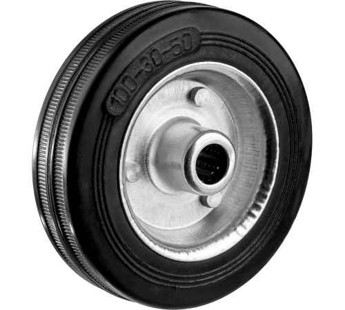 ЗУБР d 100 мм, г/п 70 кг, игольчатый подшипник, резина/металл, колесо, Профессионал (30936-100) для перемещения тележек и легковесного оборудования ЗУБР d 100 мм, г/п 70 кг, игольчатый подшипник, резина/металл, колесо, Профессионал (30936-100) для перемещения тележек и легковесного оборудования