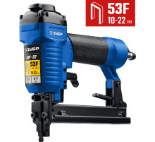 ЗУБР 53F-22, пневматический степлер для скоб 20Ga, тип 53F (10-22 мм), Профессионал (31935)