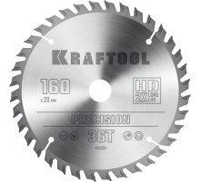 KRAFTOOL Precision, 160 х 20 мм, 36Т, пильный диск по дереву (36952-160-20)