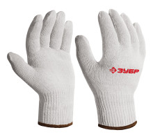 ЗУБР ОПТИМА, L-XL, х/б перчатки без покрытия, 10 класс (11445-XL)