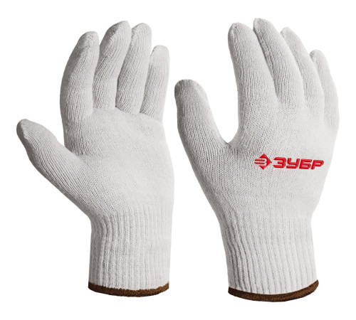 ЗУБР ОПТИМА, L-XL, х/б перчатки без покрытия, 10 класс (11445-XL) купить  в Сочи