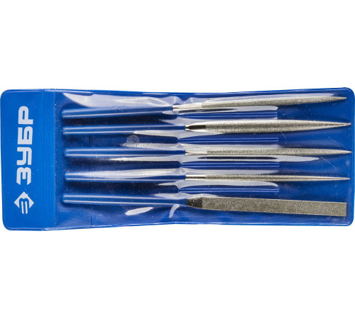 ЗУБР 160 х 80 мм, 5 предметов, P 140, набор алмазных надфилей в пакете PVC (33386-160-H5) купить  в Сочи