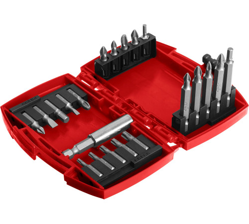 ЗУБР биты ″МХ-21″, CR-V, с магнитным адаптером, набор в компактном ударопрочном боксе (26600-H21) купить  в Сочи