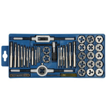 ЗУБР 40 предм., сталь 9ХС, набор метчиков и плашек в пластиковом боксе (2810-H40)