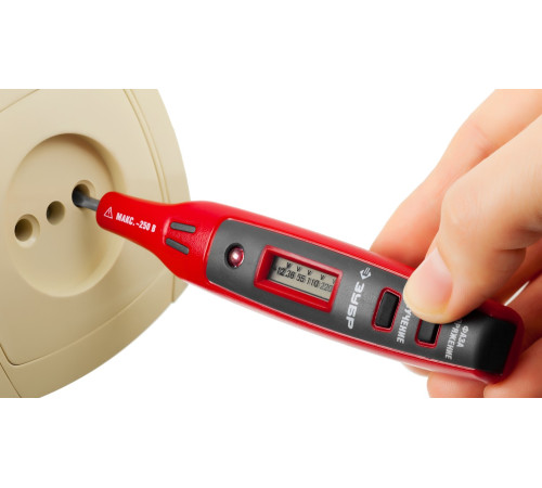 ЗУБР MX-100, DC 100 - 220 В, DC 12 - 36 В, поиск электромагнитного излучения, электрический пробник (45240) купить  в Сочи