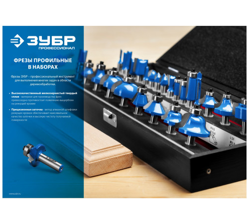 ЗУБР 26 шт, набор профильных фрез по дереву, Профессионал (28796-H26) купить  в Сочи