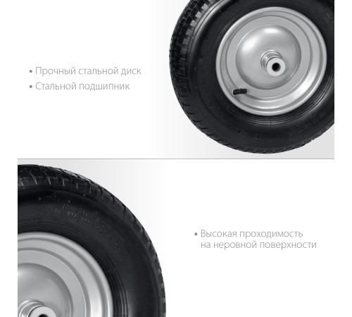 GRINDA WP-20, 4″х380мм, для тачек (арт. 422401, 422406, 422408), стальной диск, подшипник 20мм, пневматическое колесо для тачки, PROLine (422409) купить в Сочи GRINDA WP-20, 4″х380мм, для тачек (арт. 422401, 422406, 422408), стальной диск, подшипник 20мм, пневматическое колесо для тачки, PROLine (422409) купить в Сочи