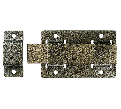 ЗД-02, для дверей, 75 х 115 мм, усиленная, плоский засов, цвет бронза, накладная задвижка (37778-2) купить  в Сочи