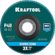 KRAFTOOL 125 х 22.2 мм, P40, круг лепестковый циркониевый торцевой по металлу и нержавеющей стали (36594-125-40) купить в Сочи
