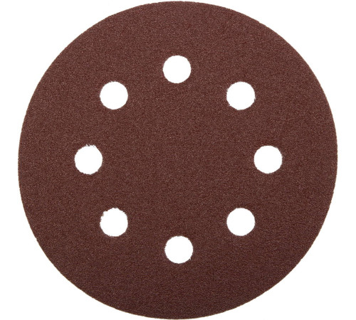 Круг шлифовальный ЗУБР ″Мастер″ универсальный, из абразивной бумаги на велкро основе, 8 отверстий, Р60, 125мм, 5шт купить  в Сочи