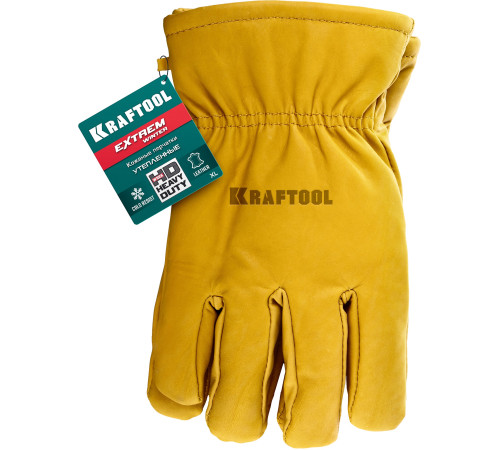 KRAFTOOL EXTREM Winter, XL (10) утеплённые кожаные рабочие перчатки (1137-XL) купить  в Сочи