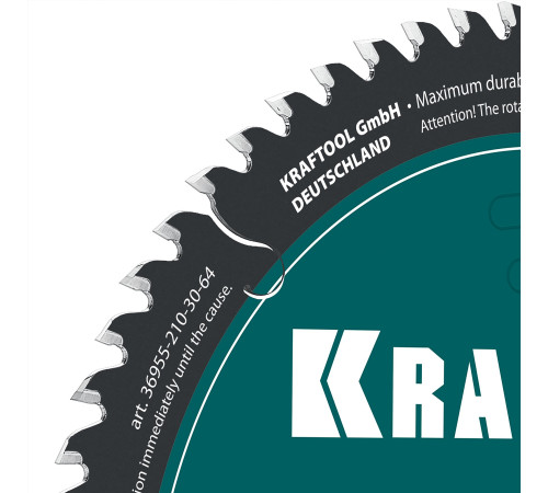 KRAFTOOL Slim wood cut 210 х 30 x 1.8 мм, 64Т, диск пильный по дереву, (36955-210-30-64) купить  в Сочи