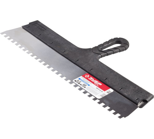 ЗУБР 450 мм, зуб 8 х 8 мм, пластиковая ручка, нержавеющий фасадный шпатель (10078-45-08) купить  в Сочи