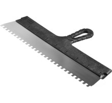 ЗУБР 450 мм, зуб 8 х 8 мм, пластиковая ручка, нержавеющий фасадный шпатель (10078-45-08)