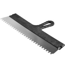 ЗУБР 450 мм, зуб 8 х 8 мм, пластиковая ручка, нержавеющий фасадный шпатель (10078-45-08)