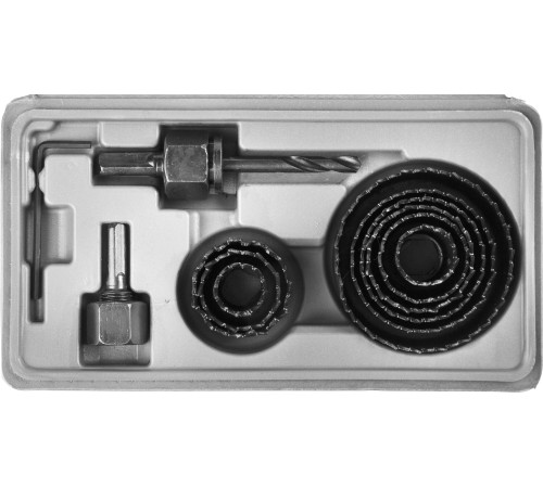 STAYER Maxcut, 9 шт, 19-64 мм, набор кольцевых коронок по дереву (29600-H11) купить  в Сочи