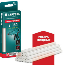 KRAFTOOL Ultra Power, 7 х 150 мм, 16 шт, прозрачные, ультрамощные клеевые стержни (06837-16)