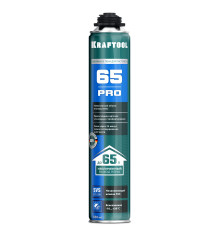 KRAFTOOL PRO 65, 850 мл, пистолетная, всесезонная, SVS, не залипающий клапан, выход до 65 л, монтажная пена (41184)
